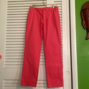 Vineyard Vines - slim fit breaker pant. Salmon colored. 30x32